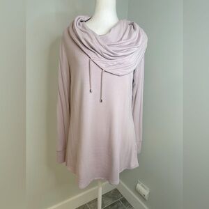 Soft Surroundings Light Purple Cowl Neck Sweatshirt-  Casual Comfy Size Small
